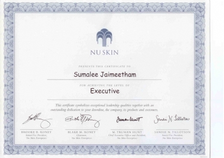 Diploma Nu Skin Mandarin Spa Nijmegen Uden