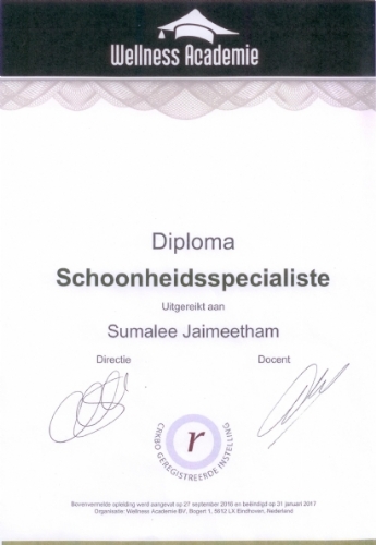Beautician diploma