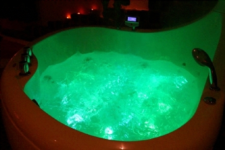 Enjoy a lovely bubble bath together.